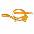 Guinzaglio Luxury con Porta Sacchetti e Dettagli Dorati (Giallo)
