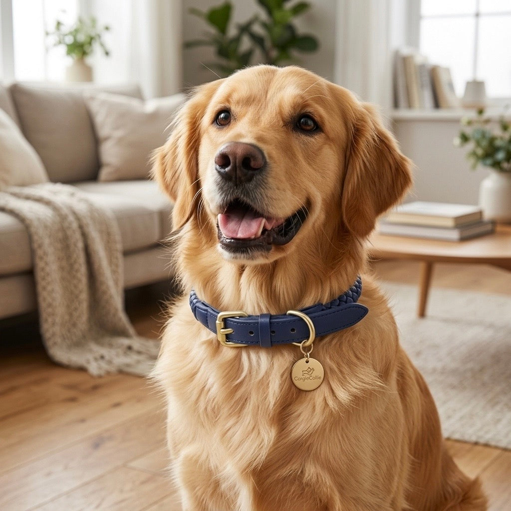 Collare intrecciato (Navy)