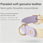 Two-Tone Pastel Leather Collar (Lilac)