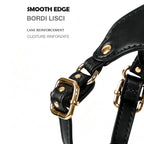 Luxury Dog Harness with Gold Finish (Black)