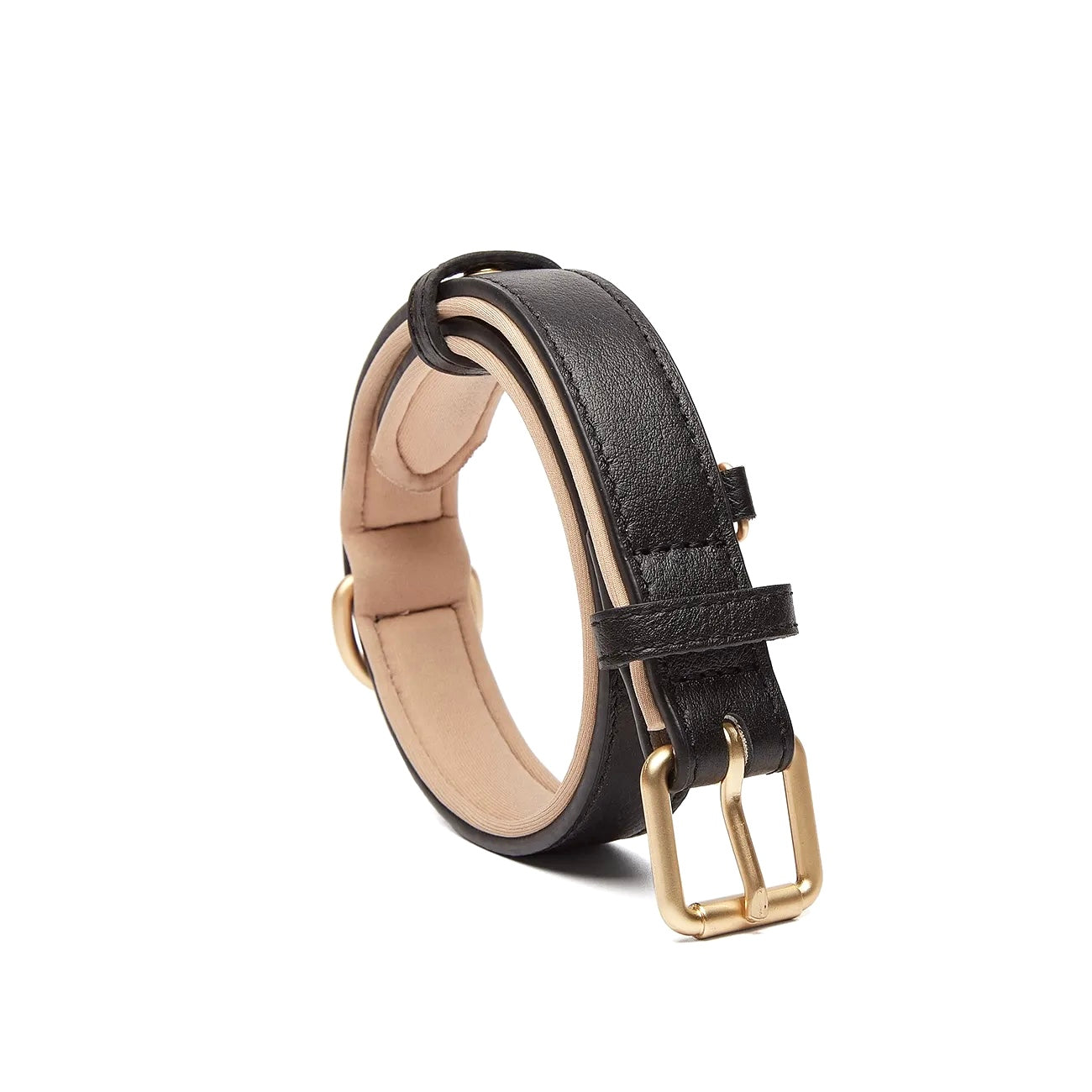 Collare bicolore in vegan leather (Nero)