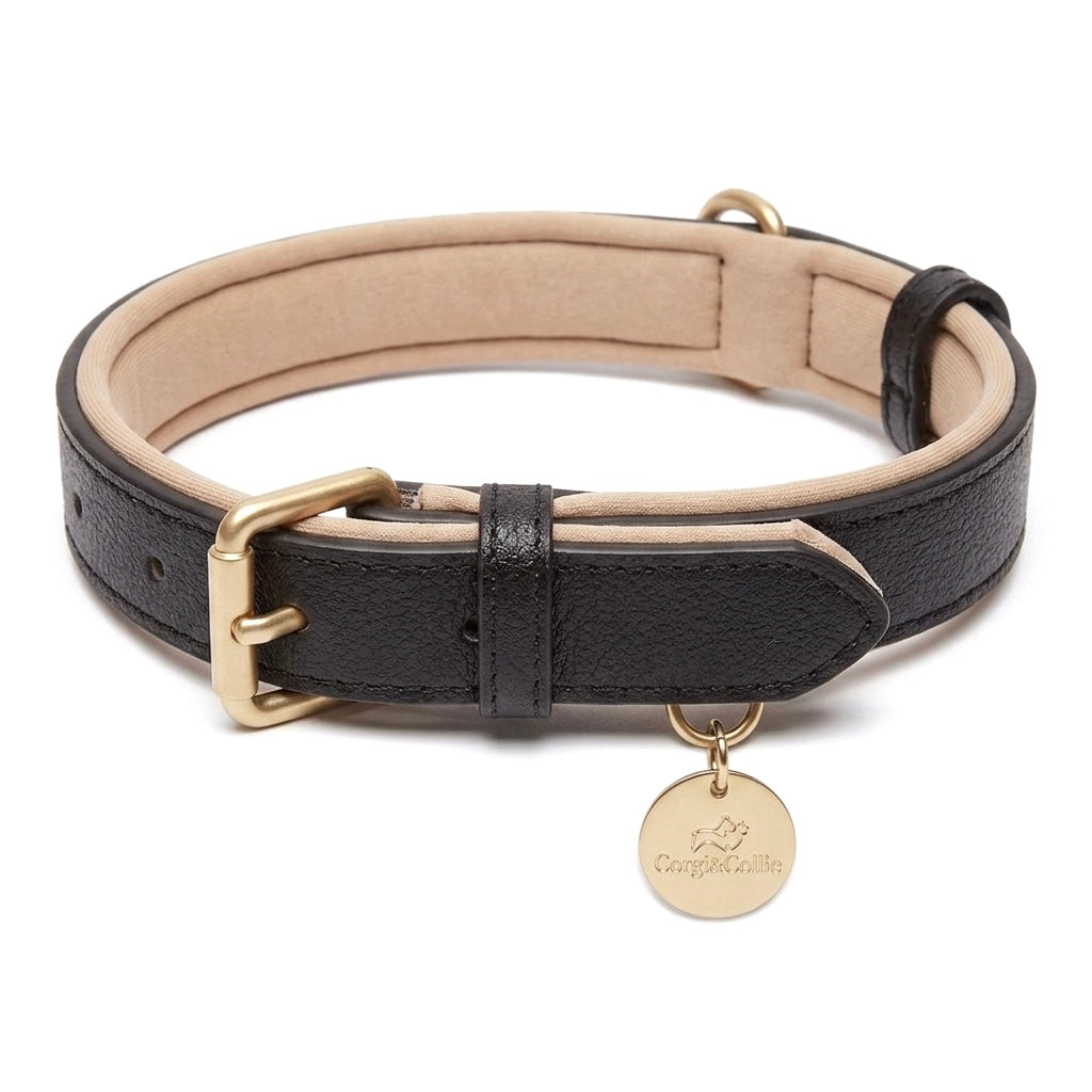 Collare bicolore in vegan leather (Nero)