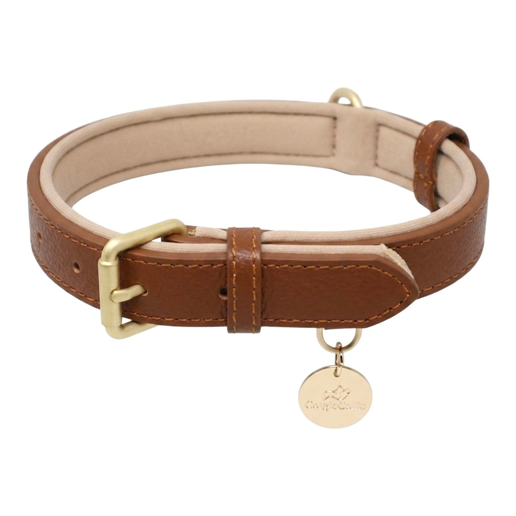 Collare bicolore in vegan leather (Cuoio)