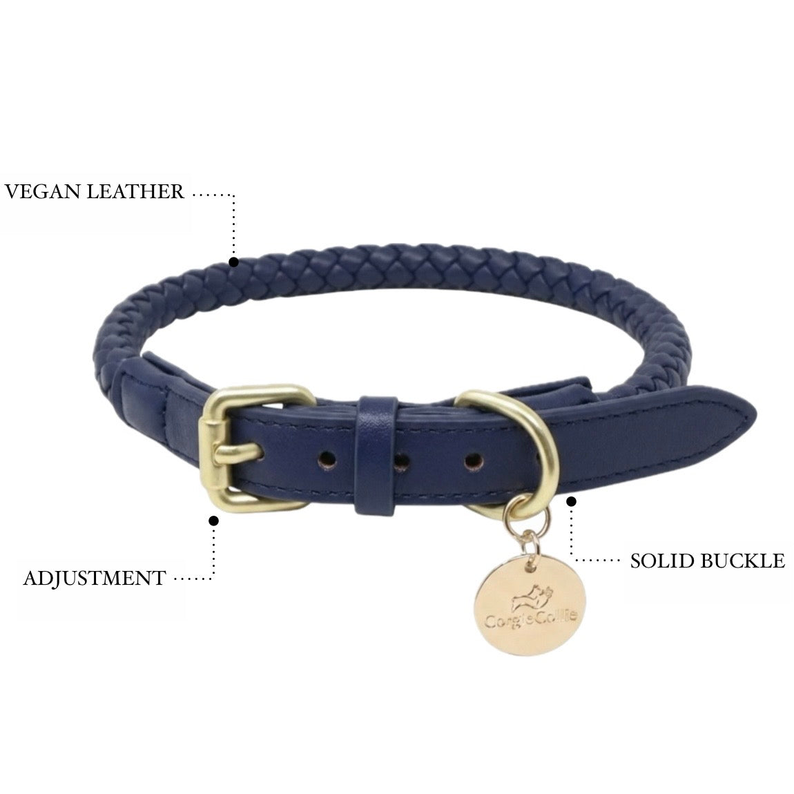 Collare intrecciato (Navy)
