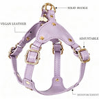 Luxury Dog Harness with Gold Trim (Lilac)