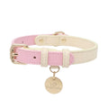 Collare Bicolore in Pelle Pastel (Rosa)