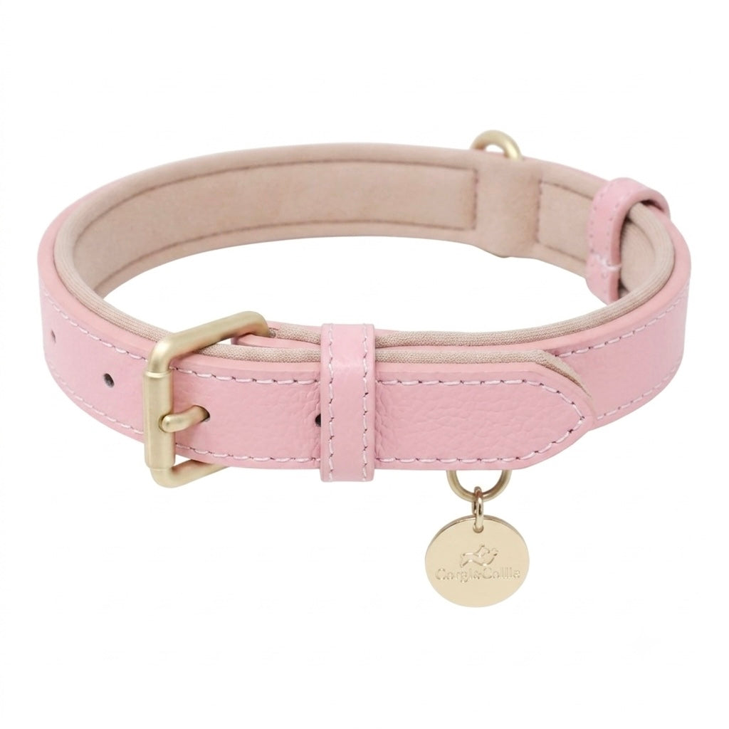 Collare bicolore in vegan leather (Rosa)