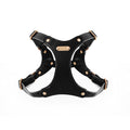Luxury Dog Harness with Gold Finish (Black)
